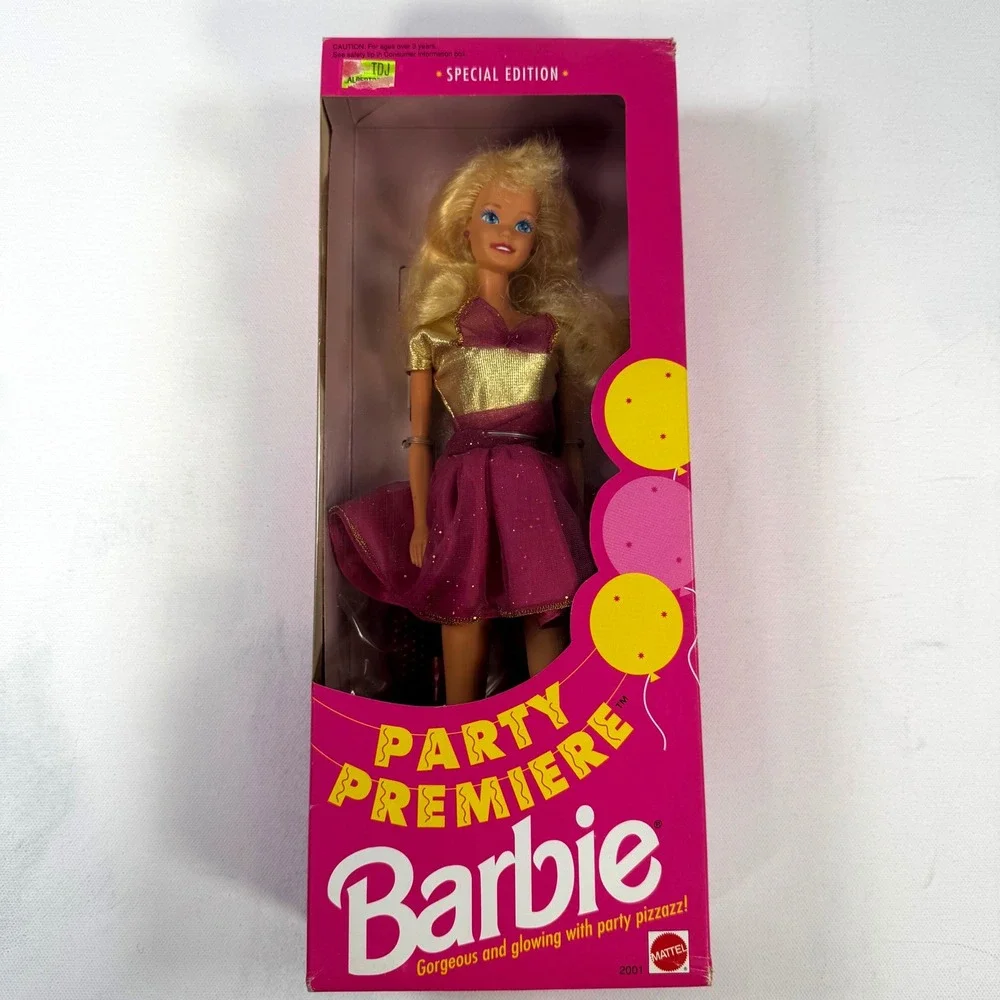 Vintage 1992 Mattel Party Premiere Barbie Doll Special Edition Plum Gold 2001